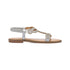 Sandali da donna argento con dettagli strass Lora Ferres, Donna, SKU w041001615, Immagine 0